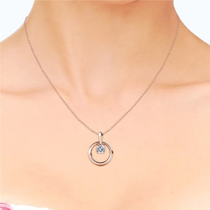 שרשרת תליון אופנה סיטונאית משובץ גבישי swarovski קלאסי שרשרת 925 כסף סטרלינג - Product Image 6