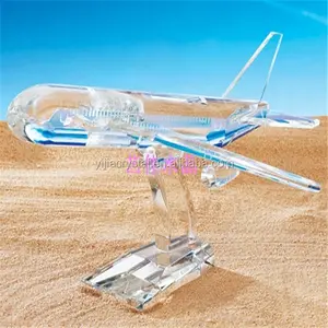 航空纪念品礼品K9水晶玻璃飞机模型