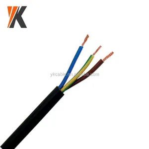 Cabos flexíveis de PVC para eletrodomésticos, cabo Yuekai com isolamento de ar, cabo de cobre 450/750V H05vv-f, 99,9% puro