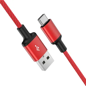2023 새로운 스타일의 USB 2.0 타입 C 데이터 케이블 빠른 충전 usb-c 케이블 나일론 꼰 usb A 타입 C 충전기 케이블