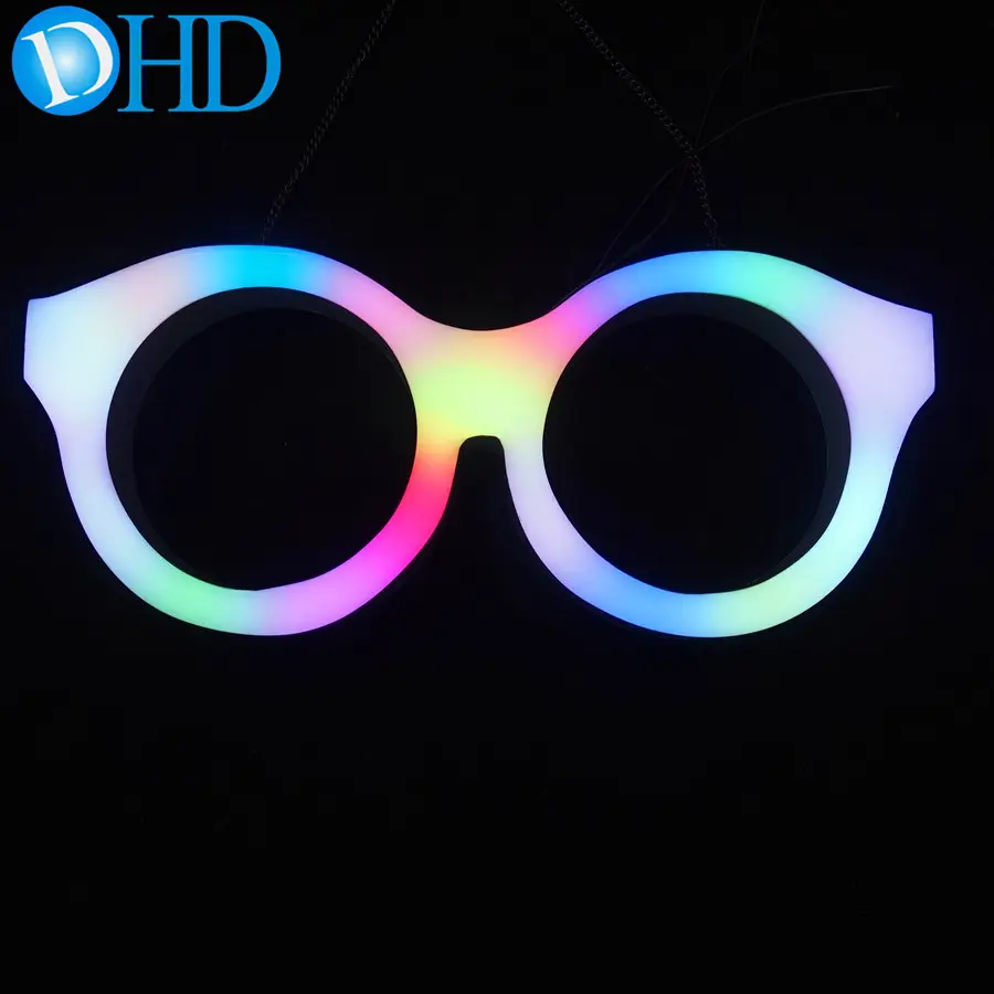 LED illuminated advertising wall hanging epoxy resin letter glasses logo sign