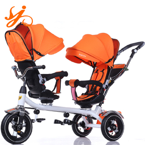 Tricycle pour bébé à deux places / Tricycle en plastique pour enfants / Tricycle <span class=keywords><strong>porte</strong></span>-bébé - Product Image 4
