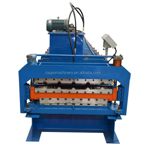 Alta calidad conveniente ppgi material <span class=keywords><strong>PI</strong></span> CR Q235 doble rodillo que forma la máquina - Product Image 2