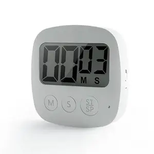 Dual Alarm Digital Timer Desktop LCD Mengingatkan Getaran Jam/Mundur