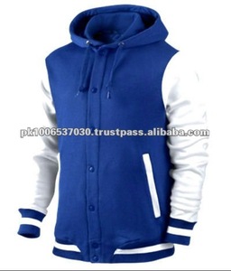 Sudadera con capucha unisex estilo universitario con cremallera, personalizable con tu logo, abrigo grueso y cálido de invierno, forro polar de algodón, sudaderas de béisbol, bordado Letterman, 480g, de secado rápido - Product Image 2