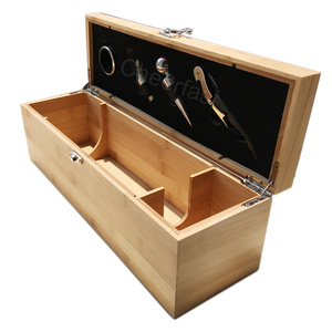Cheerfast Nhà Sản Xuất Bán Rượu Vang Bằng Gỗ Trang Trí Tàu Sân Bay Hộp Quà Tặng Lưu Trữ Rượu Vang Mang Trường Hợp Gỗ Tre Chai Hộp Rượu Vang - Product Image 5