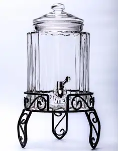 Dispensador de Bebidas de Vidrio con Grifo, <span class=keywords><strong>Precio</strong></span> de Fábrica, Productos de Venta Caliente con Bajo <span class=keywords><strong>Precio</strong></span> y Buena Calidad - Product Image 1