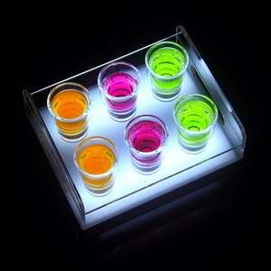 <span class=keywords><strong>Plateau</strong></span> lumineux LED coloré <span class=keywords><strong>pour</strong></span> <span class=keywords><strong>verres</strong></span> à shot, <span class=keywords><strong>plateau</strong></span> de service en acrylique avec LED - Product Image 4