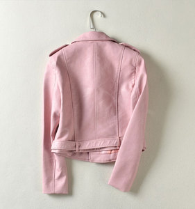 Women Short Faux Soft <strong>Leather</strong> <strong>Jacket</strong> Coat Casual <strong>Long</strong> Sleeve Zipper Motorcycle PU <strong>Leather</strong> <strong>Jacket</strong> Autumn Lady Bomber <strong>Jacket</strong> - Product Image 5
