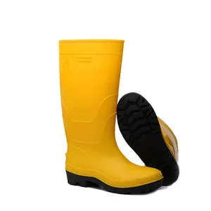 Botas de chuva de segurança pvc baratos com bico de aço