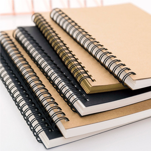 Bán Buôn A5 Giấy Kraft Cổ Điển Xoắn Ốc Trống Máy Tính Xách Tay Tùy Chỉnh Logo Phác Thảo Vẽ Máy Tính Xách Tay Đồng Bằng Kraft Xoắn Ốc Máy Tính Xách Tay Tùy Chỉnh - Product Image 3