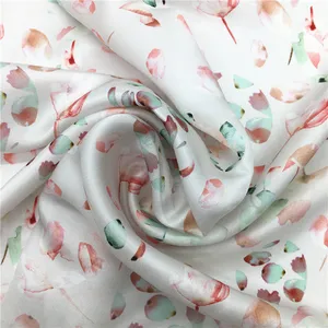 New Design High Quality Factory Direct Digital Printed Silk Linen Blend Fabric