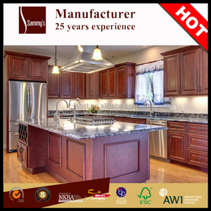 érable massif / <span class=keywords><strong>bouleau</strong></span> / cerise / caryer / nutty alder bois contreplaqué imperméable carcasse armoires de cuisine - Product Image 1