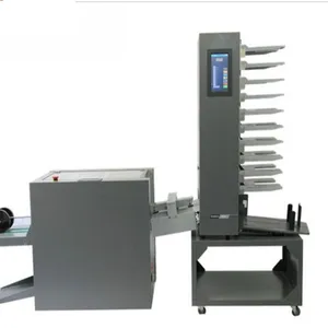 Automatic Digital 10-Tray Friction Rolling Paper Collator with booklet maker machine ZL128