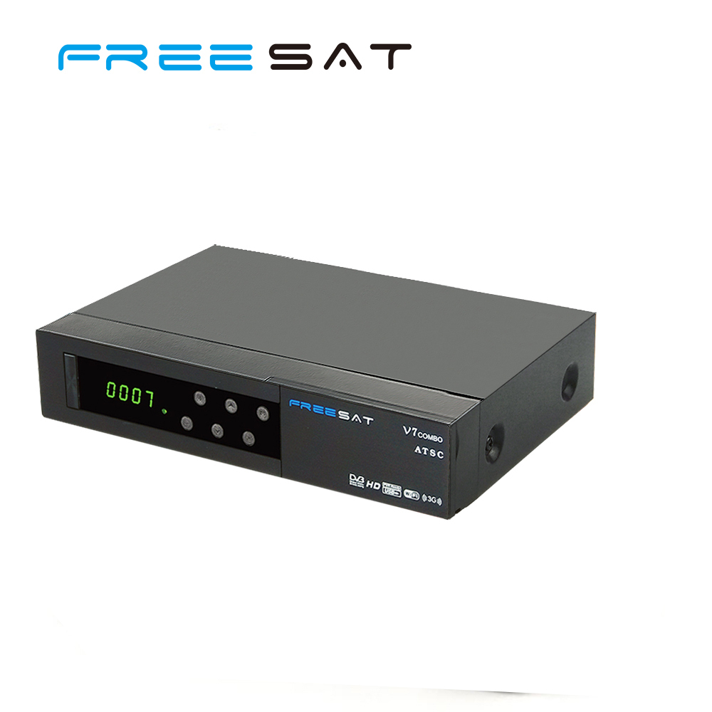 Original combo satélite Freesat V7 DVB-S2 + ATSC receptor de tv ATSC Caja Superior para EE.UU./México/canadá