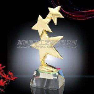 hotsale golden star gole premio trofeo de metal - Product Image 1