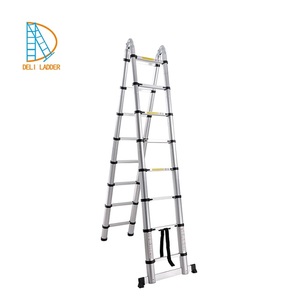 Échelle télescopique en aluminium pliable, échelle télescopique multi-positions avec barre de soutien - Product Image 4