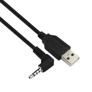 ที่มีคุณภาพสูง Whosale ราคา USB ชาย3.5มิลลิเมตรปลั๊กสเตอริโอ4เสา Aux เคเบิ้ลมุม90องศาสาย USB