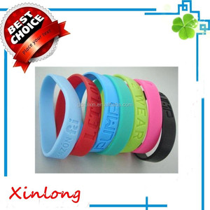 Todo tipo de debossed pulsera de silicona para su elección, <span class=keywords><strong>2016</strong></span> de alta calidad pulsera de silicona para el regalo promocional - Product Image 1