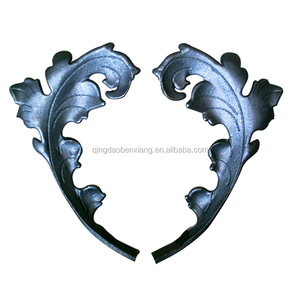 Puertas principales de hierro, hojas de acero fundido decorativas, elementos de acero forjado - Product Image 1
