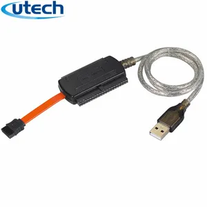 Utechcables USB 转 IDE Sata 电缆转换器 2.5/3.5/英寸硬盘，带电源