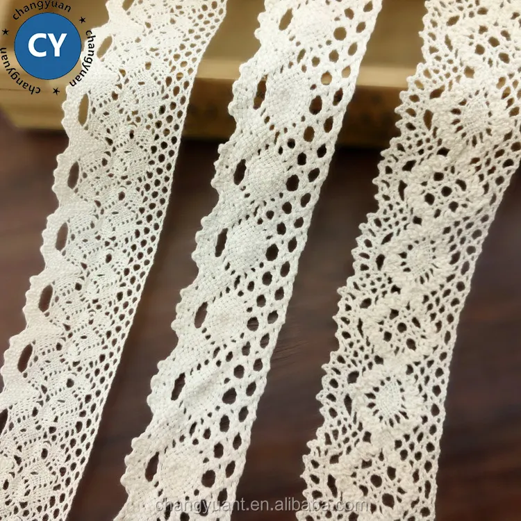 100% White Cotton Sewing Fabric Lace Ribbon roll trim for Wedding Decoration Gift Wrap Ribbon