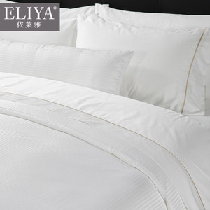 ผ้าฝ้ายผ้าปูเตียงโรงแรมฮิลตันกับปกผ้านวมชุด/ชุดนอน - Product Image 4