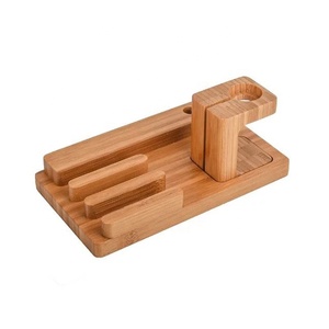 Estación de acoplamiento de madera multifunción para teléfono inteligente y reloj, 2019 - Product Image 3