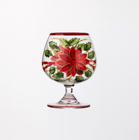 Ensemble de verres à vin en cristal sans plomb peints à la main Raymond, design vintage, 423 ml/15 oz, pour la maison, les hôtels et les cadeaux