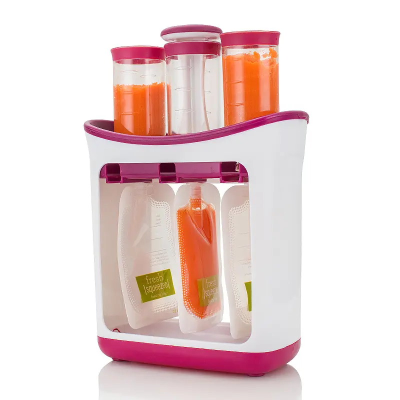 Fresh Fruit Juice Squeeze Station And Pouches Feeding Kit for Baby Food Maker Organisation