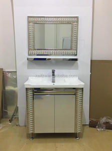 Clásicos en <span class=keywords><strong>Lahore</strong></span> Pakistán baño al por mayor de acero inoxidable 304 muebles vanidad flotante baño vanidad - Product Image 4