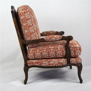Chine Accent Fauteuils Chaise avec Repose-pieds <span class=keywords><strong>Fauteuil</strong></span> à motifs rouges pour Hôtel Salon Chaises Loisirs - Product Image 5