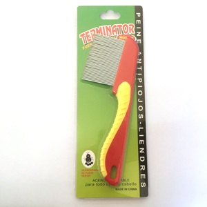 Pettine Antiparassitario con Impugnatura in Plastica Antiscivolo, Denti Lunghi in Acciaio Inox per il Controllo di <span class=keywords><strong>Pidocchi</strong></span>, Zecche e Pulci, per Uso Domestico - Product Image 1