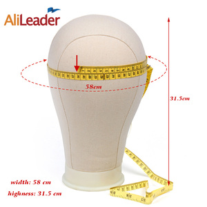 AliLeader Tête Mannequin Bloc en Toile Blanche de Haute Qualité 21-25 Pouces <span class=keywords><strong>pour</strong></span> la Fabrication de Perruques - Product Image 3