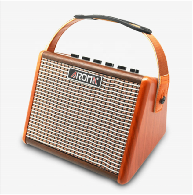 Arnoma Portable Acoustic Wooden Guitar Speaker Outdoors Wireless Rechargeable Amplifier