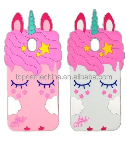 Cute 3D Cartoon Sexy Eyelash Rose unicorn horse phone Cover Case For Samsung Galaxy J3 J5 J7 2017 EU Version J330 J530 J730
