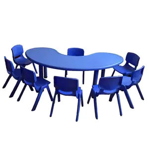 Stackable folding kindergarten plastic table for children