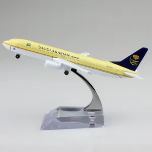 Modelo de avión 3d oem, juguete de plástico, modelo de avión de pasajeros de Arabia Saudita para exhibición