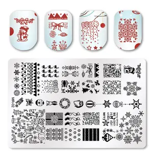 Yeni Tasarımlar MR Noel Cadılar Bayramı görüntü Serisi Tırnak Damgalama Tabaklar Manikür Metal Stamper Plaka