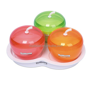 3pcs <strong>Apple</strong> Shape Plastic Candy Container Decorative Candy Jars Holiday - Product Image 5