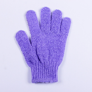 Guanti in Nylon a cinque dita per massaggiare la pelle morta esfoliante per il corpo guanti da bagno Scrubber per il corpo da bagno guanti da bagno esfolianti - Product Image 1