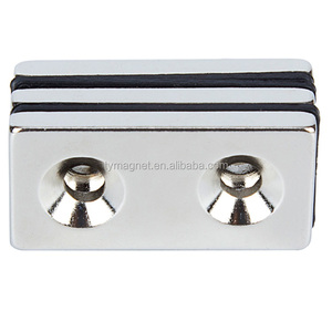 חזק בלוק Neodymium מגנט עם חורי Countersunk - Product Image 2