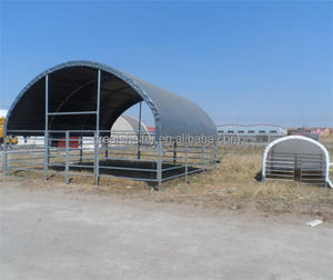 <span class=keywords><strong>Abri</strong></span> portable pour animaux d'extérieur pour chèvres, <span class=keywords><strong>bois</strong></span> traité sous pression naturel avec cadre métallique - Product Image 5