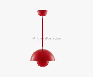 wholesale 2017 Rojo color de <span class=keywords><strong>Verner</strong></span> Panton Maceta colgante de luz E27 titular - Product Image 1