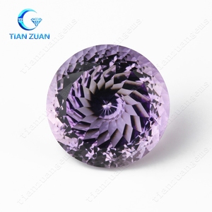 Máquina de corte de forma redonda especial hermosa <span class=keywords><strong>amatista</strong></span> Natural de piedras preciosas - Product Image 1