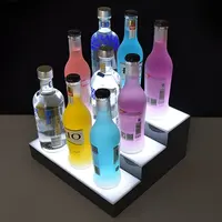 Grande città bicchieri pianta personalizza nuova birra acrilico vetrina acrilica scale display a led bottiglia di visualizzazione