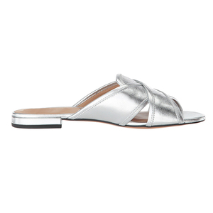 Genuine Leather <strong>Silver</strong> Women Flats Sandals Comfortable China Rubber <strong>Slipper</strong> - Product Image 4