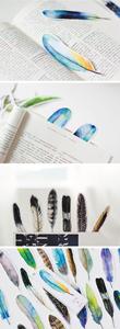 Boîte de 30 signets en forme de plume <span class=keywords><strong>Kawaii</strong></span>, fournitures scolaires et de bureau - Product Image 6