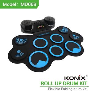 Konix kích thước lớn Trống điện tử Pad kỹ thuật số Roll-up <span class=keywords><strong>Drum</strong></span> kit md668 to hơn âm thanh với màn hình LCD hiển thị - Product Image 2