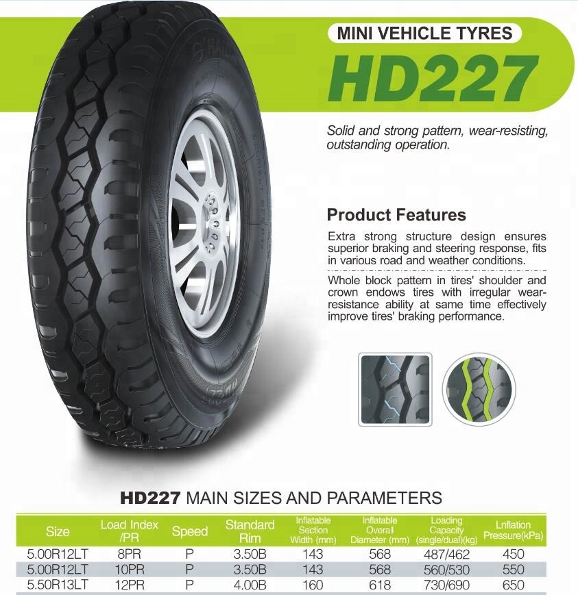 HAIDA TIANFU PASSAGE Light Truck Car Tyre HD227 RD-227